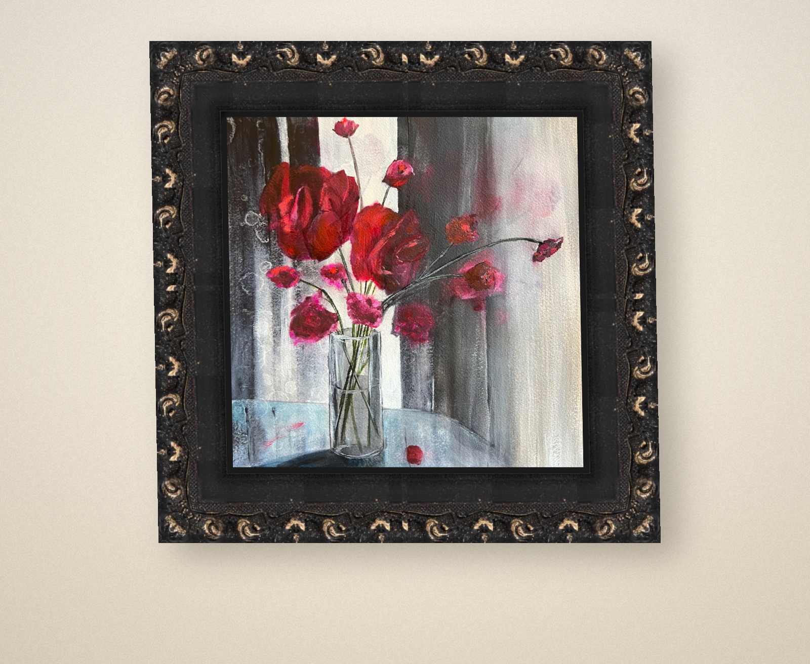 Artwork titled Crimson Echoes by Andrew Bowers