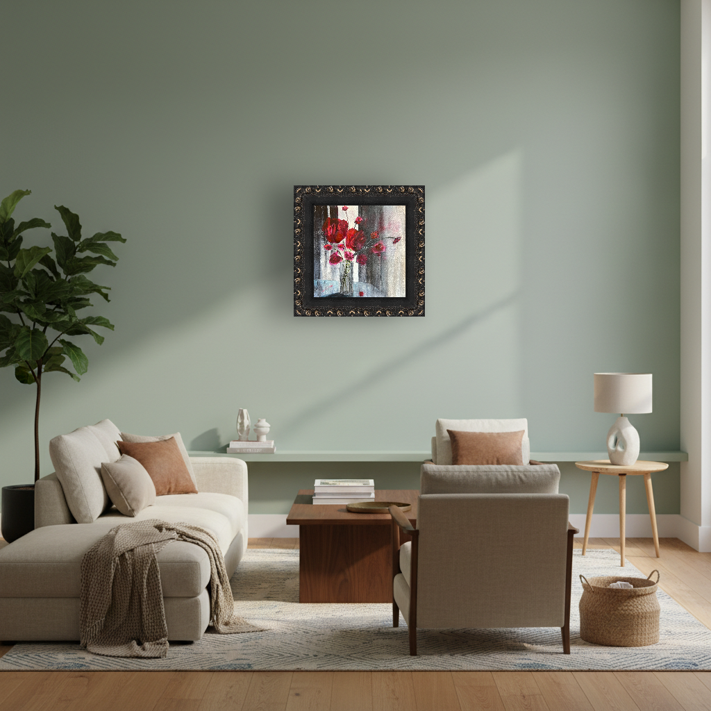 Crimson Echoes — Living Room