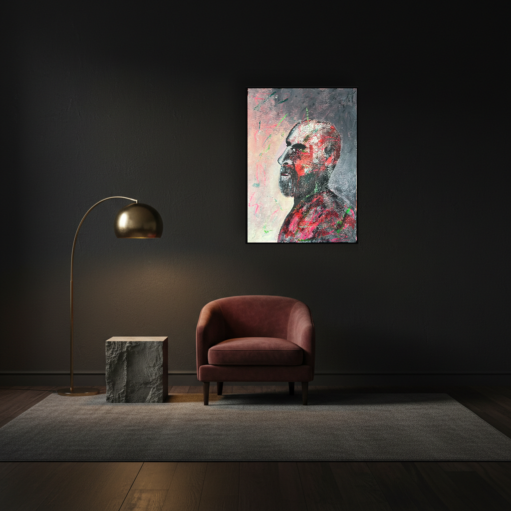 Figure in Red — Dark Moody